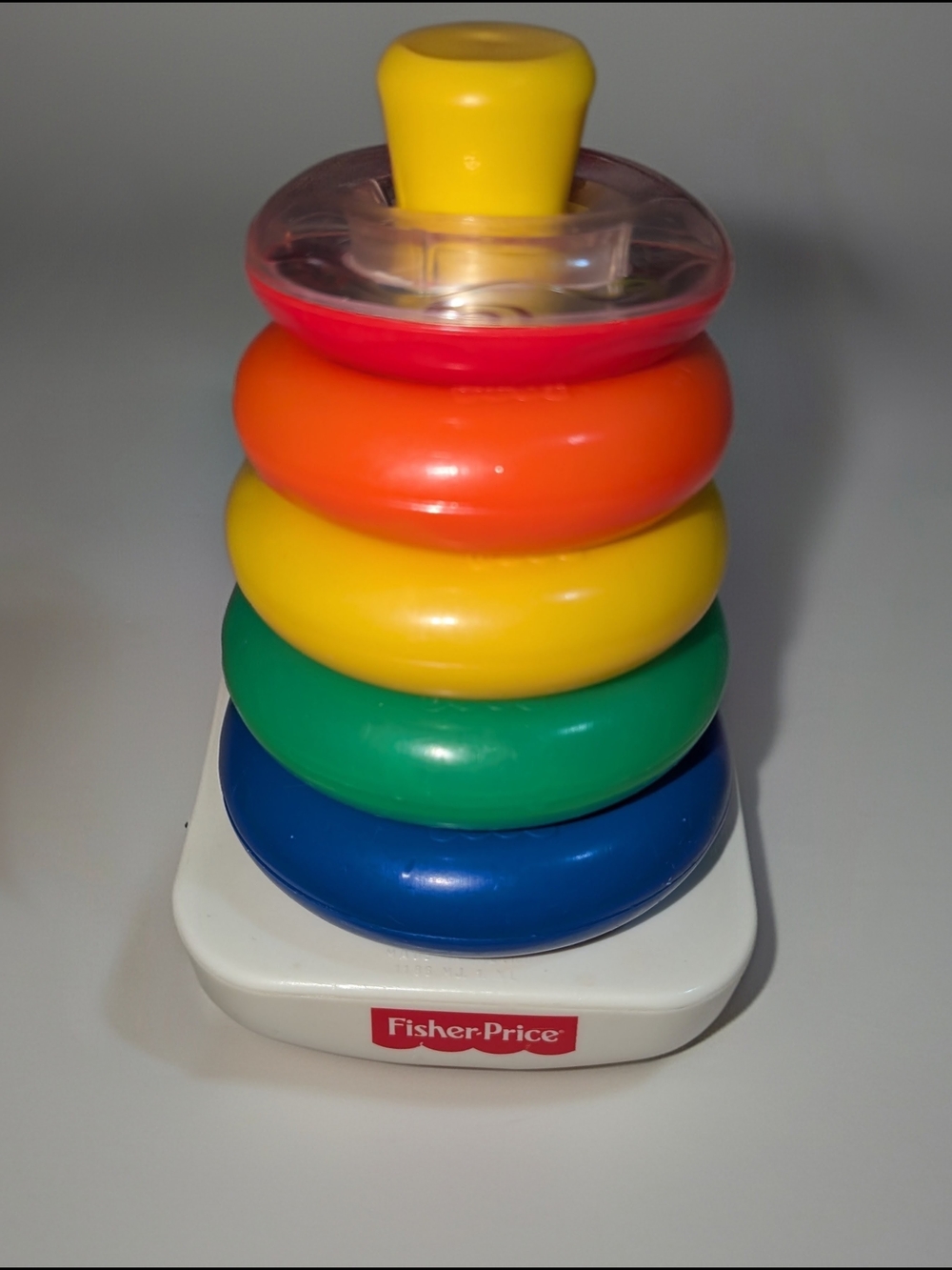 Vintage Fisher-Price Rock-a-Stack Ring Stacking & Rocking Baby Toy 2004 Mattel